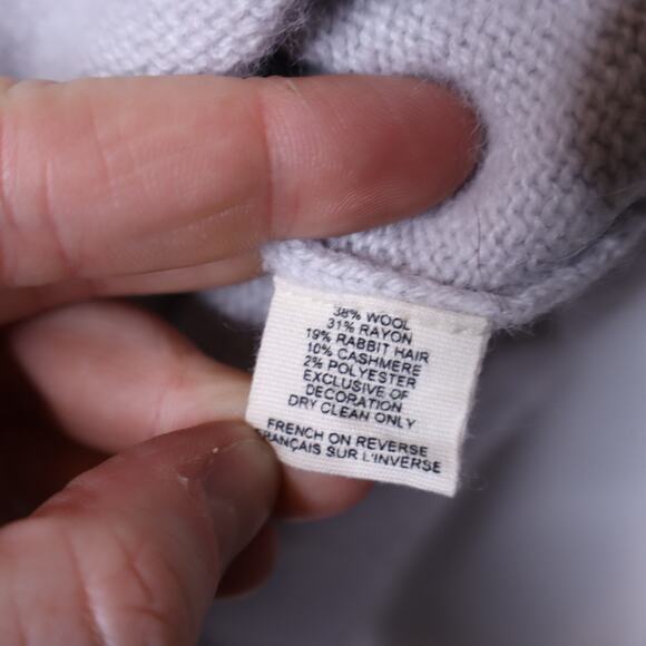 BEAUX BY BO Precious Poppy Spring Cardigan Lavender Sweater Casual Women's M - Picture 12 of 12